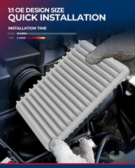 KAX CA10910 engine bay installation image shows durable, long-lasting filtration.