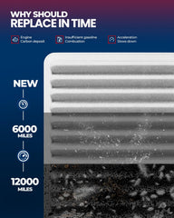 KAX CA10910 performance graphic illustrates improved airflow and engine efficiency.
