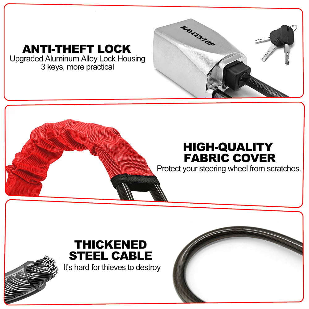 KAYCENTOP multi-strand cable offers durable flexibility for secure locking.