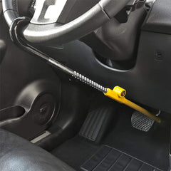 Easy installation process secures steering wheel and brake pedal quickly.