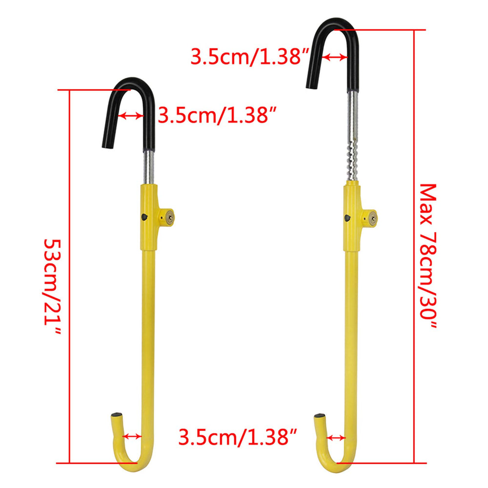 Extended length up to 78 cm for use on large and small vehicles.