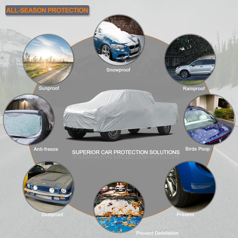 Kayme universal-fit truck cover fits trucks up to 228 inches.