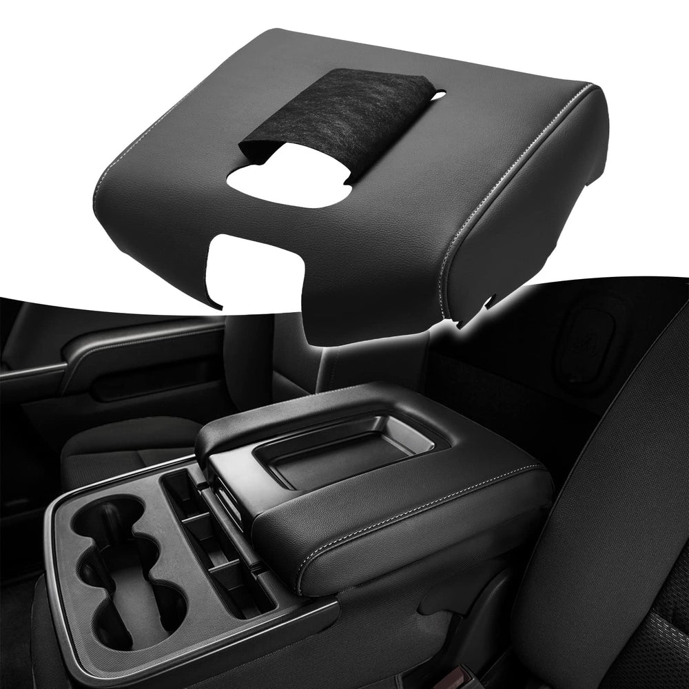 KBH Auto center-console armrest cover replacement front view shows premium vinyl durability