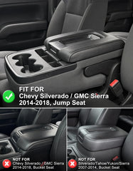 KBH Auto jump-seat armrest cover detail highlighting compatibility and snug fit