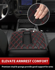 KBH bucket-seat console armrest cover installs quickly without tools.
