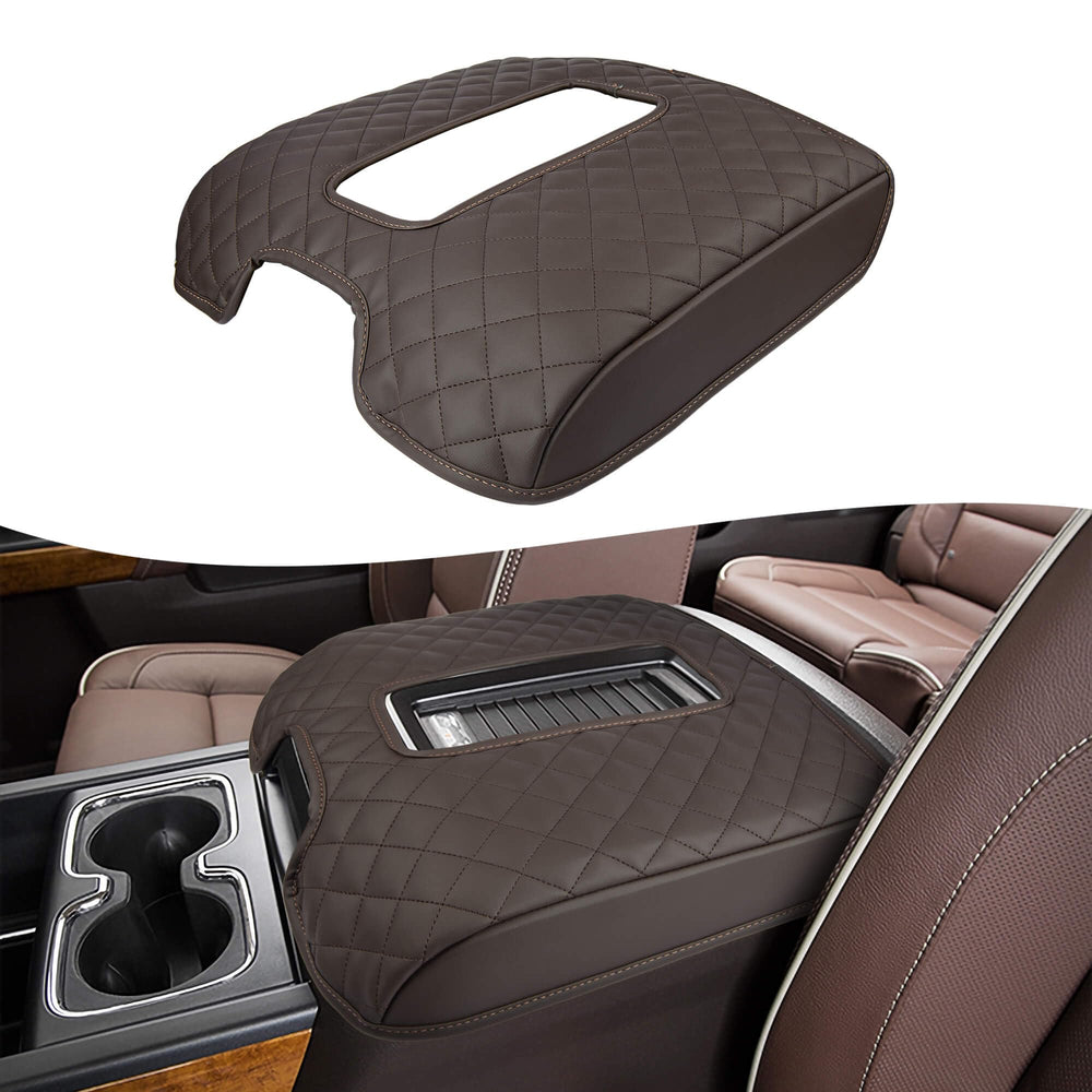 KBH center console armrest cover on Chevy Silverado protects the lid from scratches