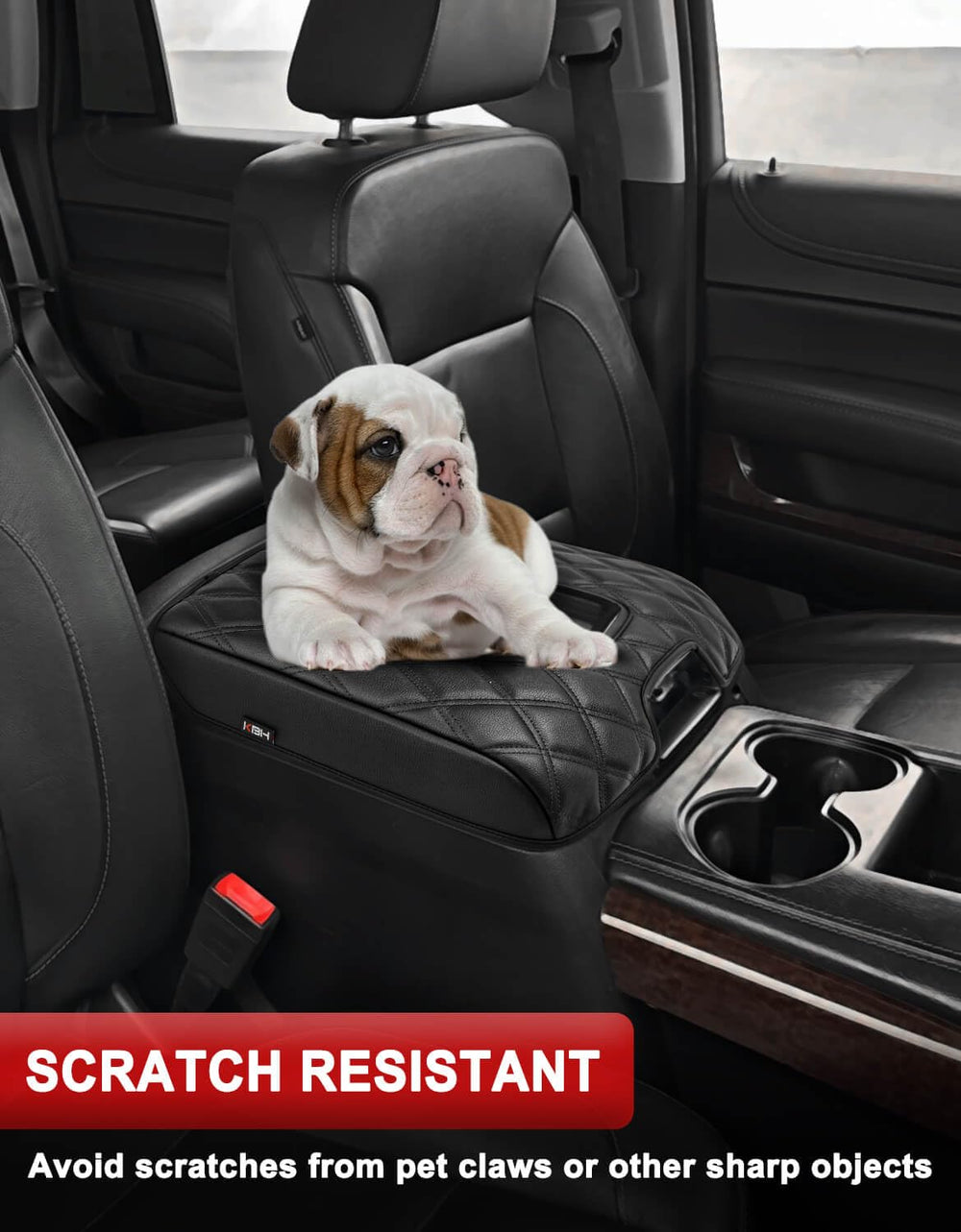 KBH armrest cover easily installs without tools.