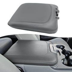 KBH center console armrest cover lid close-up showing snug fit and premium vinyl.