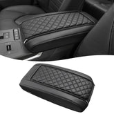 KBH armrest cover on Highlander front view provides snug protection against scratches.