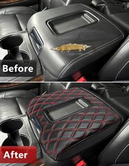 KBH elastic back strap center console armrest cover stays in place while driving.