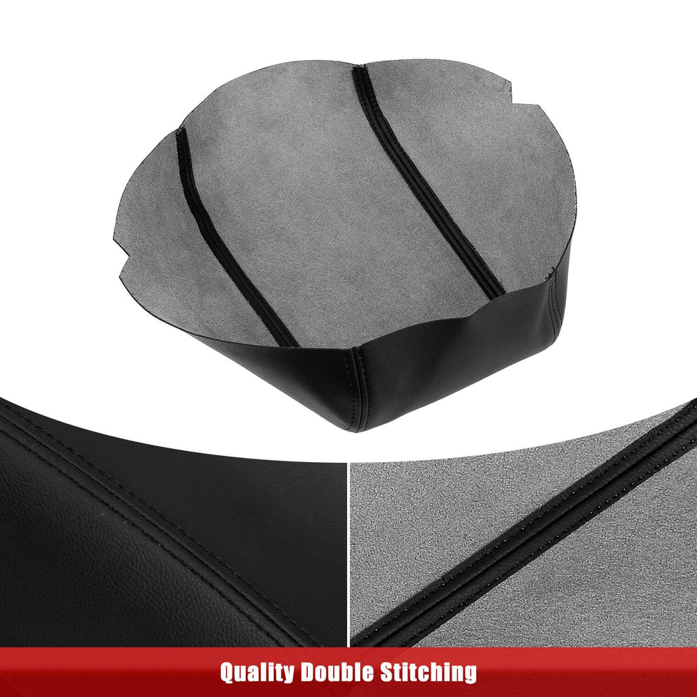 KBH leather vinyl replacement cover on console lid elevates interior aesthetics.