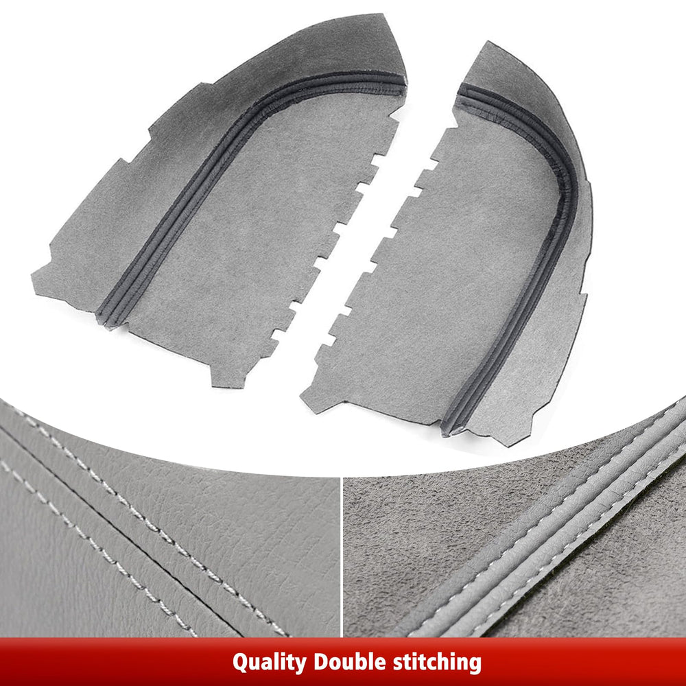 KBH vinyl leather front armrest skin in gray for Honda Pilot offers durable, wipe-clean surface.