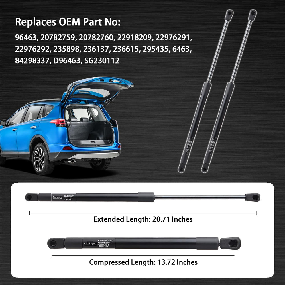 Kbkyawy liftgate rear lift supports compressed length for compact storage