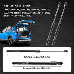 Kbkyawy liftgate rear lift supports compressed length for compact storage