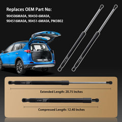 Kbkyawy Rogue Sport lift supports replace OEM 904506MA0A for an easy swap.