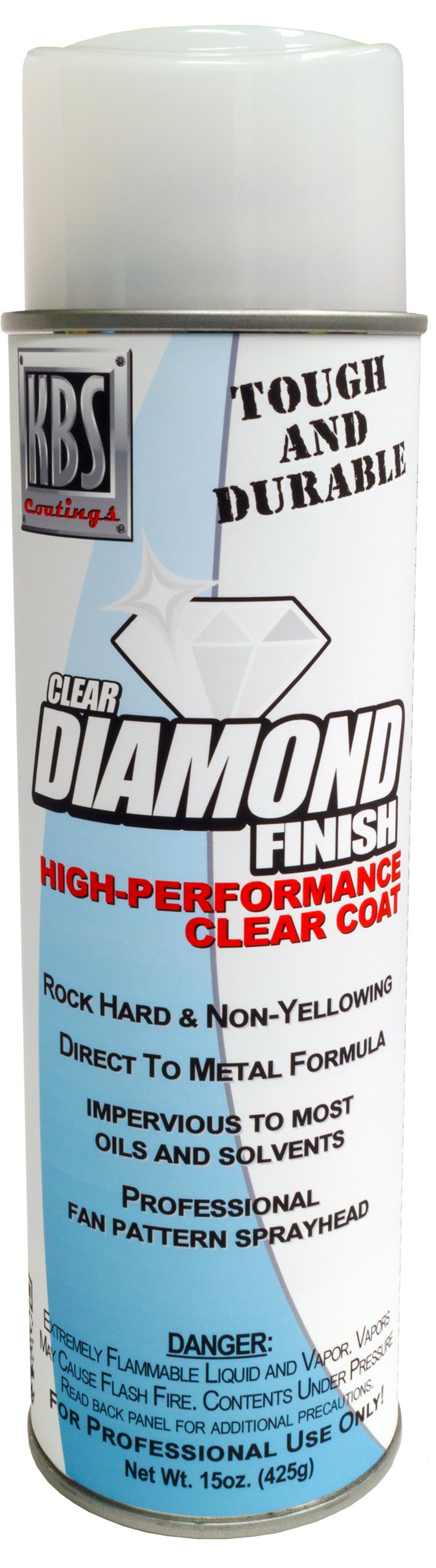 KBS Coatings 8124 clear satin finish aerosol can for durable surface protection.