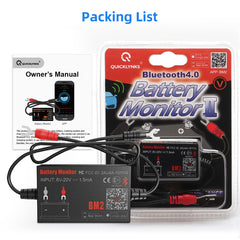 KDator Quicklynks BM2 in use during driving to monitor charge and start data.