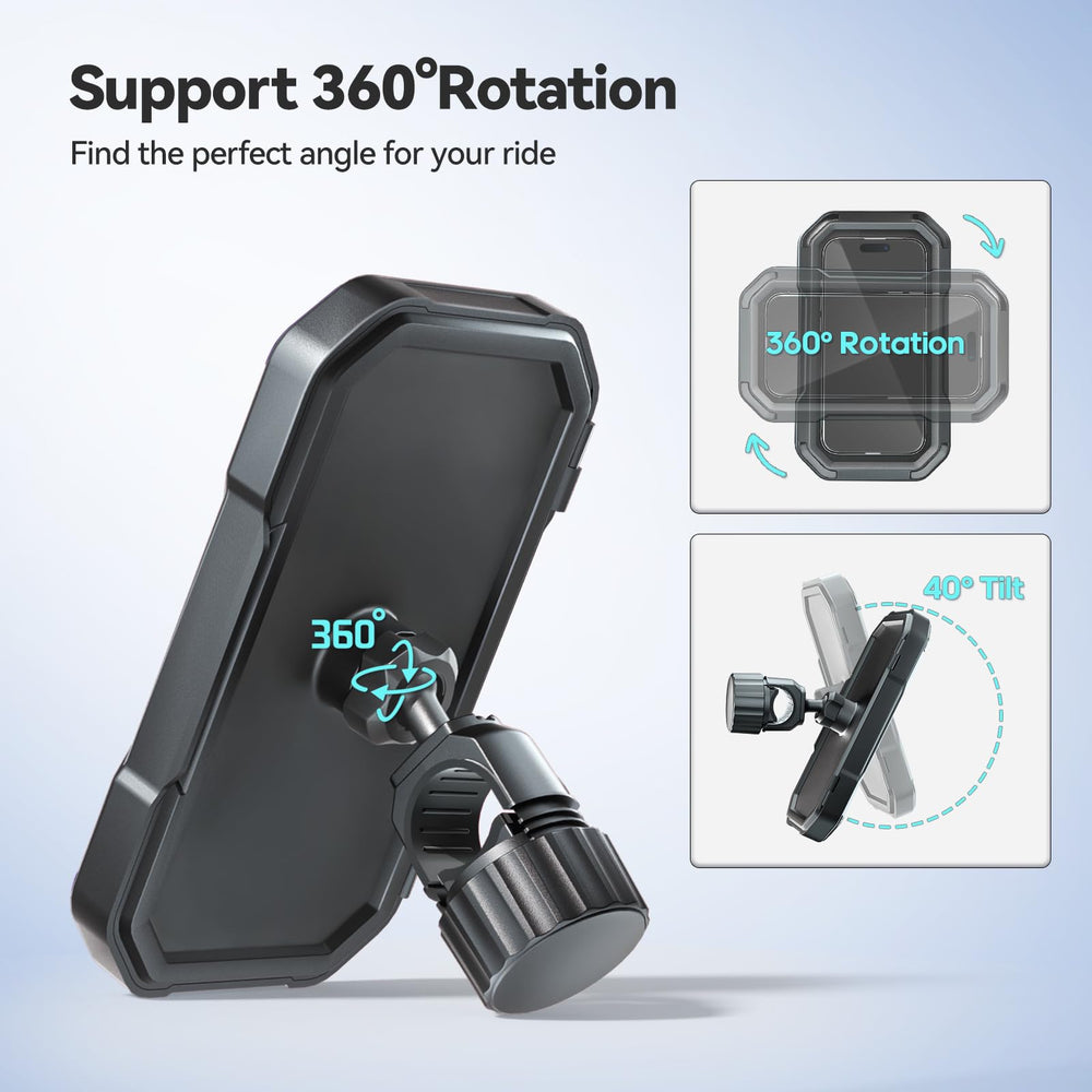 KDD enclosed rain design with membrane protects the phone during downpours.