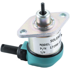 KD KISONIED 12V fuel shut off solenoid front view; direct replacement for Kubota engines