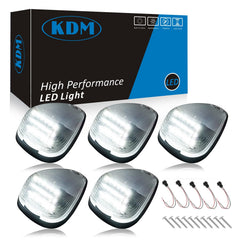 KDM clear-lens LED cab roof light assembly for Ford; plug-and-play installation