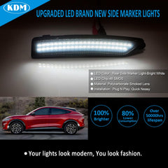 KDM smoked lens side-marker kit for front and rear on Ford Mustang Gen7