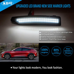 KDM LED smoked lens rear side marker adds rear presence for Ford Mustang Gen7
