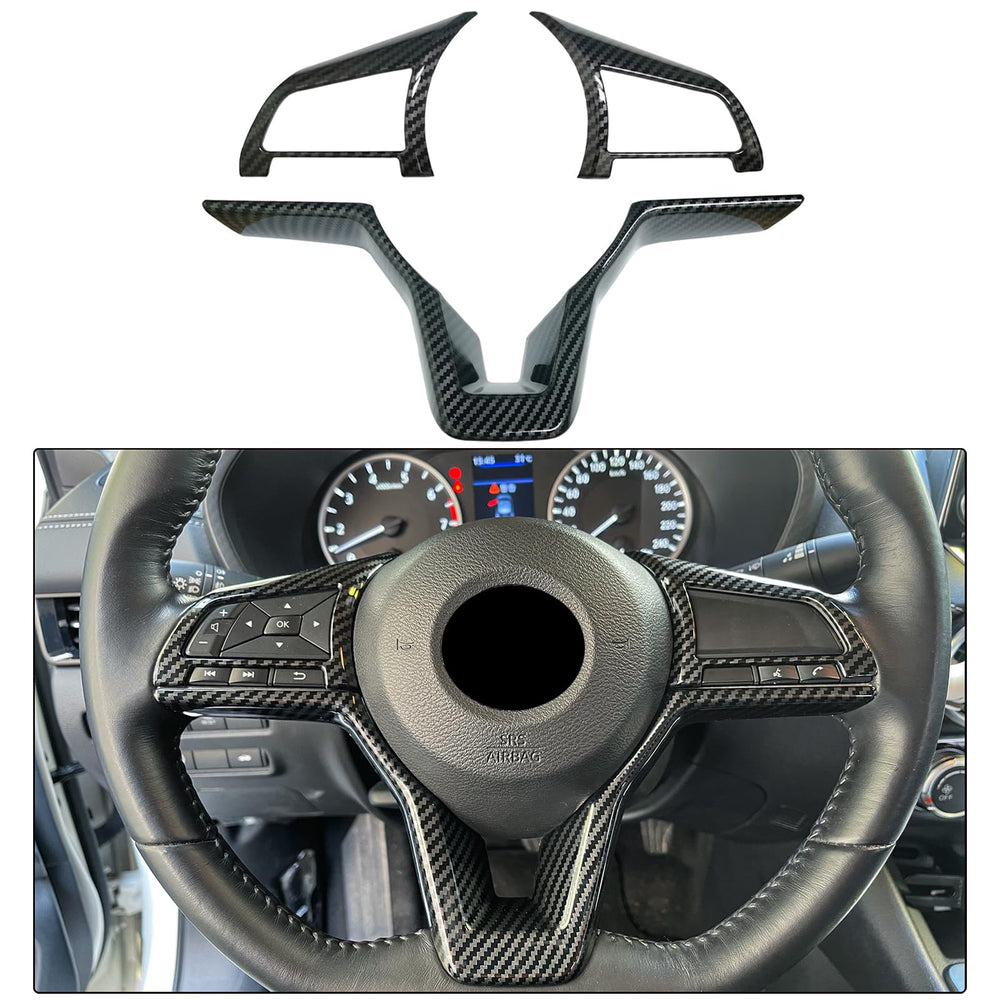 KEALAS carbon fiber steering wheel cover adds sporty style and scratch protection to Nissan Altima.