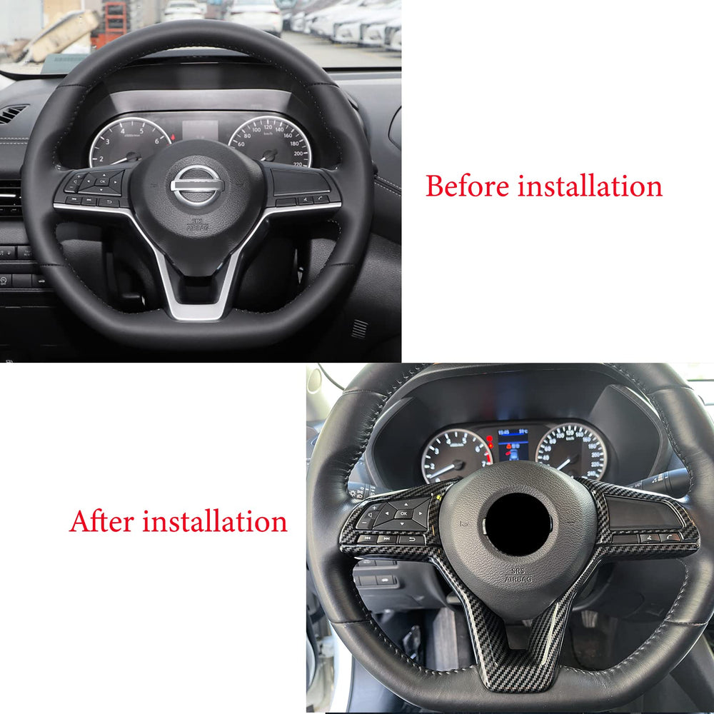 KEALAS carbon fiber steering wheel cover elevates interior styling and protection for Nissan vehicles.