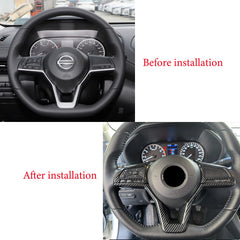 KEALAS carbon fiber steering wheel cover elevates interior styling and protection for Nissan vehicles.