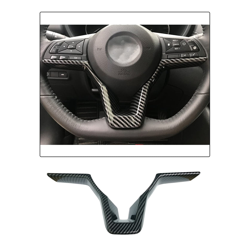KEALAS carbon fiber steering wheel cover creates a cohesive interior vibe and better grip for Rogue Sport.