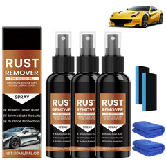 KEBEGE Nexa rust remover spray applying on metal surface to restore shine