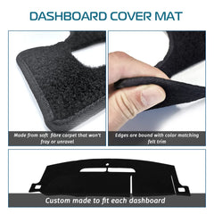 KEDAKEJI dash cover for Silverado 1500 shields the dash from sun damage