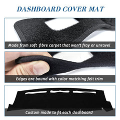 KEDAKEJI dashboard cover mat for Chevrolet Avalanche 2001-2006 protects the dash.