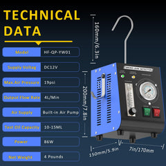 Kedite smoke machine 19 psi output visualizing leaks during inspection