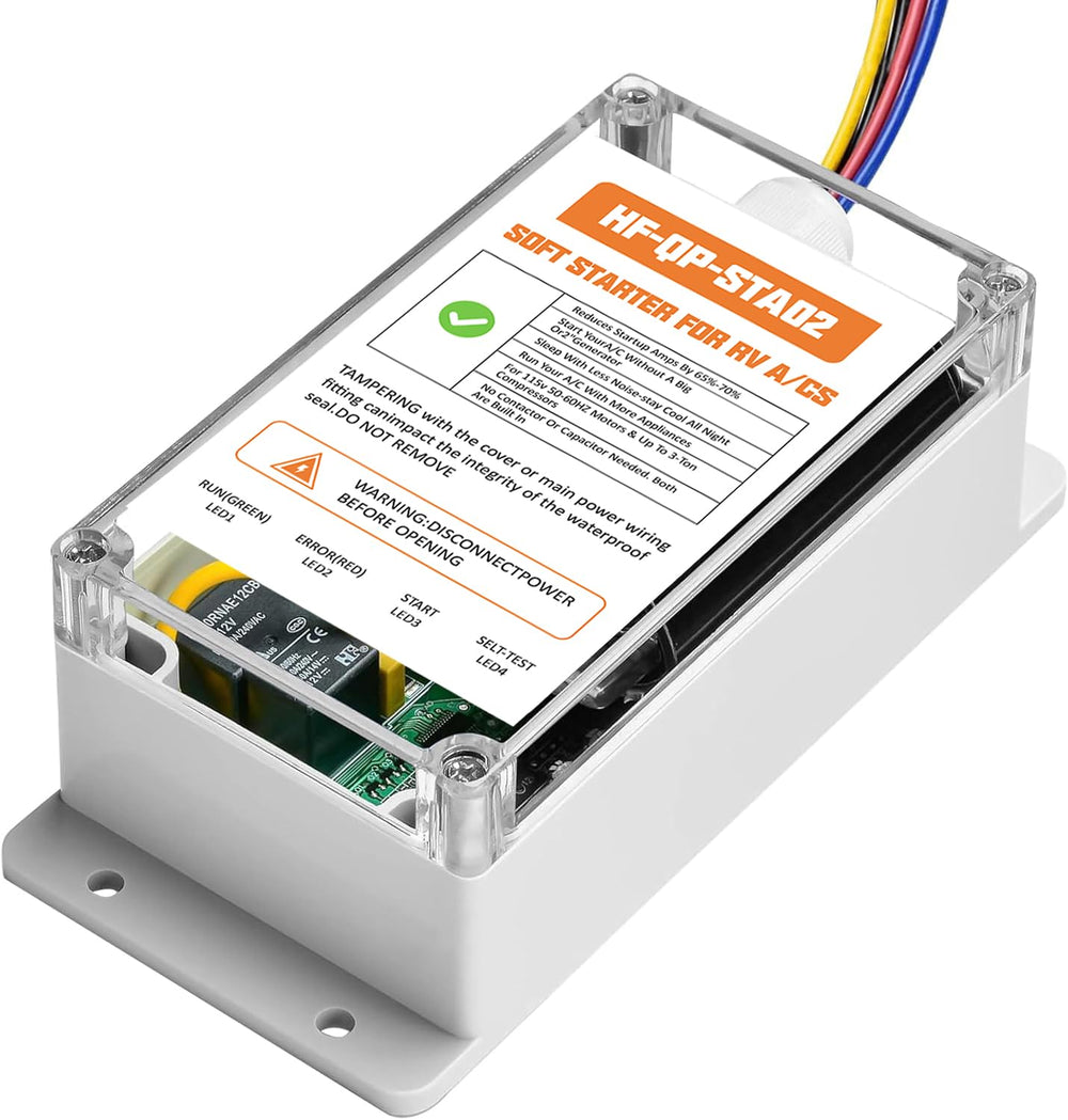 Kedite soft start for RV AC installation offering easy DIY wiring and reduced inrush