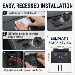Keedin surface mount installation suited for RVs, boats, and trucks