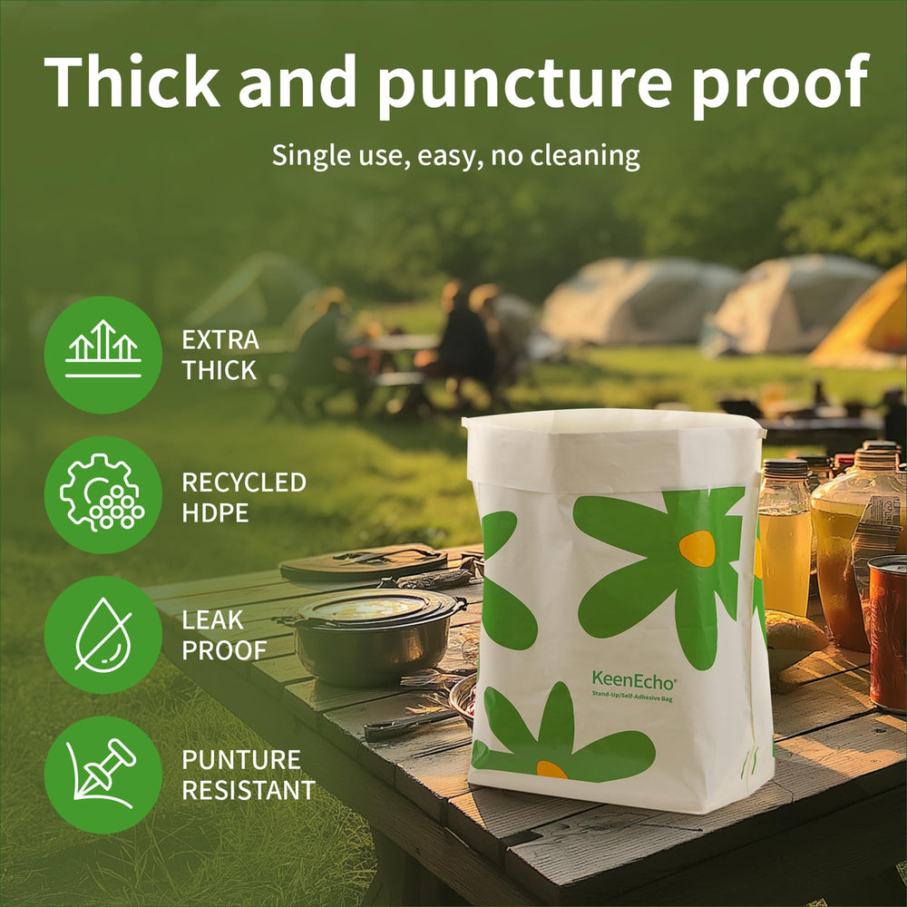 KeenEcho 60-pcs pack shows leak-proof bags ideal for on-the-go.