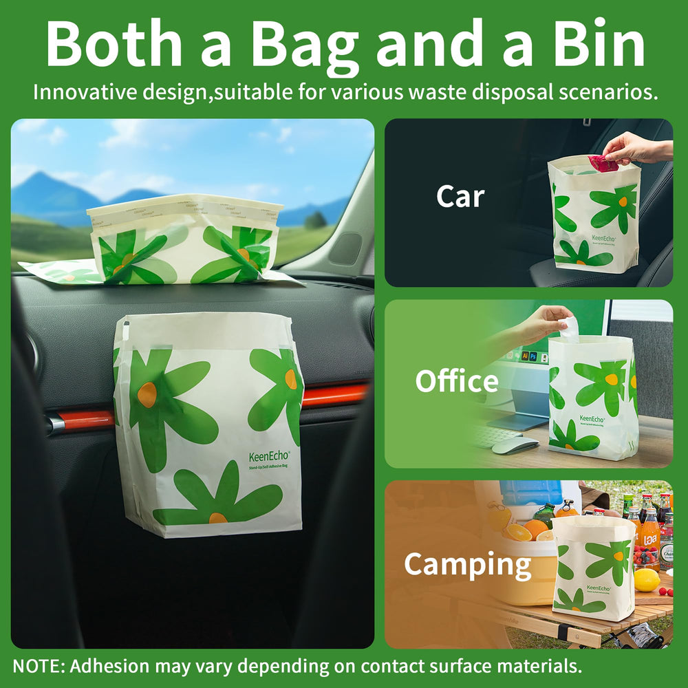 KeenEcho large-capacity dimensions accommodate sizable waste between changes.