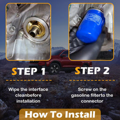 Kefly 15400-PLM-A02 oil filter with metal end caps for wear resistance.
