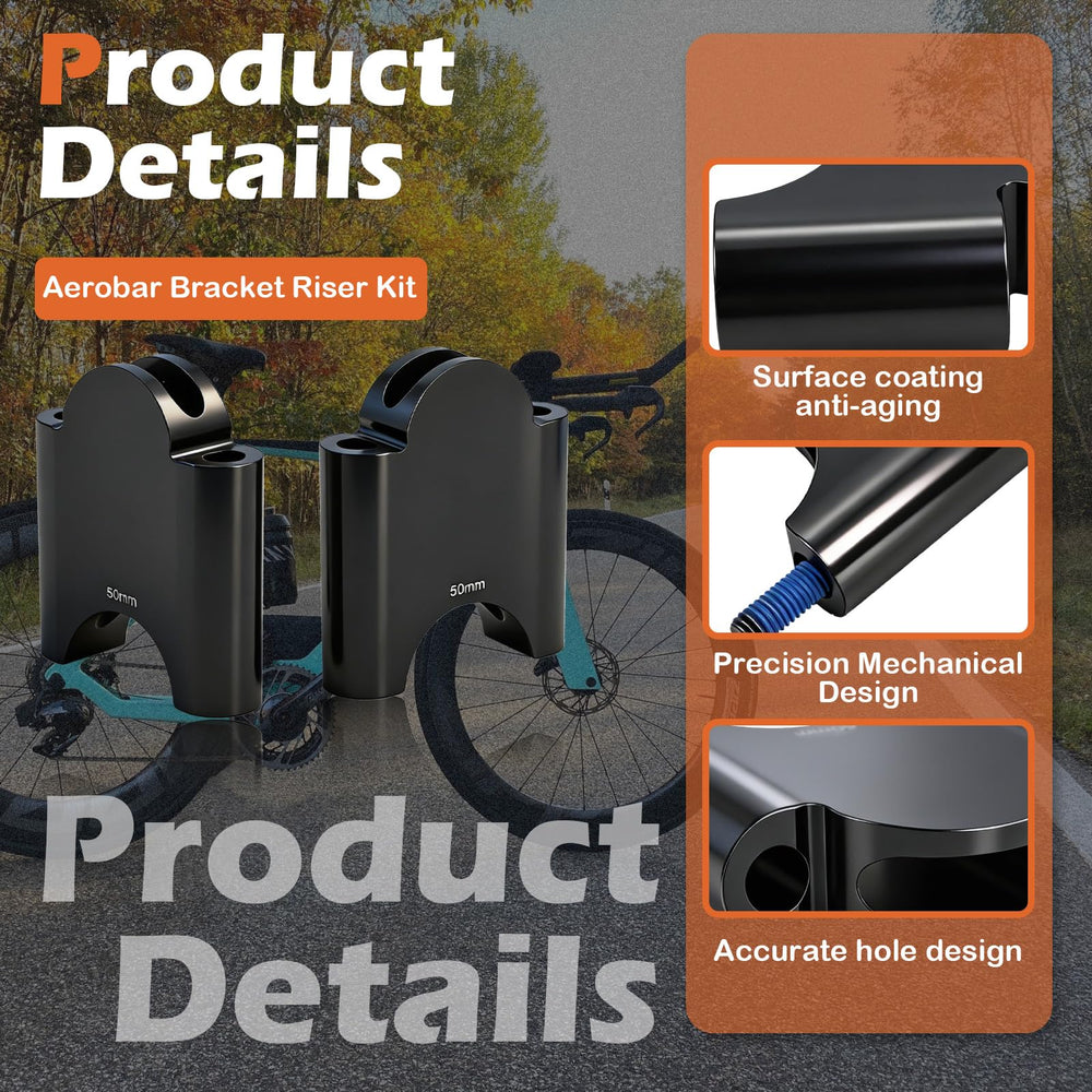Kefly Aerobar Bracket Riser kit with all hardware for simple installation.