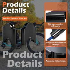 Kefly Aerobar Bracket Riser kit with all hardware for simple installation.