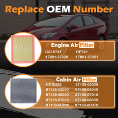 Kefly dual protection filter kit showing engine and cabin filters together.