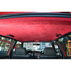Kefly suede roof topper supports insulation for cabin comfort.