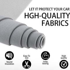 Kefly headliner installed in a vehicle interior for refurbishment.