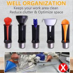 KEHOSTAR carbon steel funnel holder sturdy frame for daily garage use.