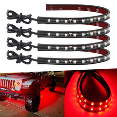 Keiurot red 12V LED strip for car underglow with durable 3M adhesive.
