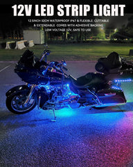 Keiurot four-pack blue LED strips ready for installation