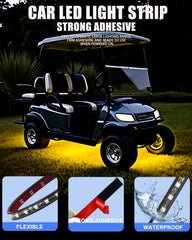 Keiurot amber LED strip front grille accent adds a distinctive look while driving.