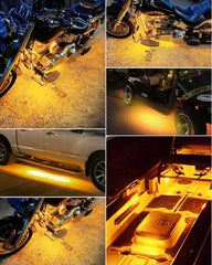 Keiurot amber LED strip marine bow light improves navigation and night visibility.