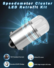 Keiurot white dash bulbs improve CJ7 dash visibility with clean backlighting.